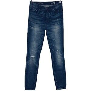 J Crew Jeans sz 27 * Lookout High Rise Skinny Stretch Distressed Medium Wash